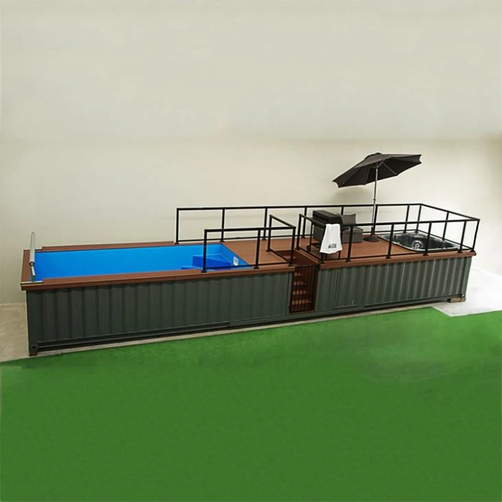 Gebäude Versandcontainer Schwimmbad