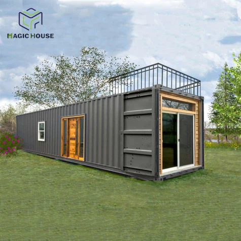 Flachdach Stahlkonstruktion Containerhaus